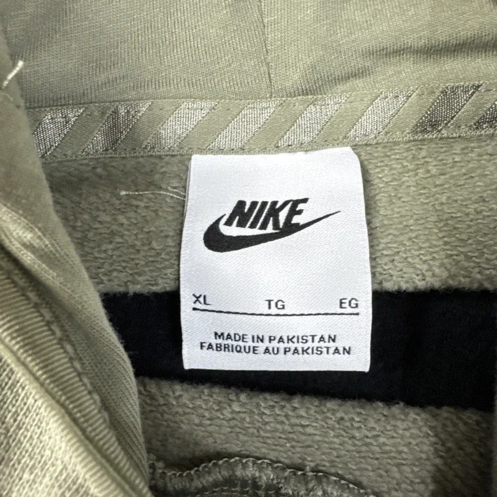 Nike Air Fleece Pull Over Hoodie Olive Green & Black HJ0273 320 Men's Size XL